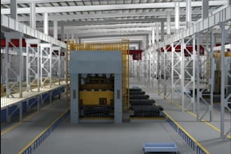 maximalism interior,exterior ware house,factory industrial building,retail store