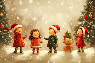 illustrate christmas card, christmas, birthday card