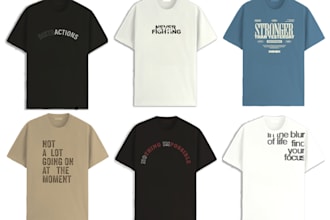 do custom typography minimalist t shirt design