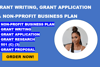 do grant application, grant writing, non profit business plan