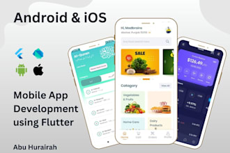 develop mobile apps using flutter for android and IOS, flutter mobile app dev