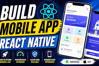 build a react native mobile app for android and ios