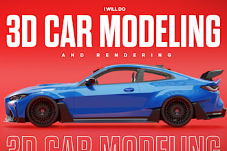 do 3d modeling and rendering of cars and any vehicle