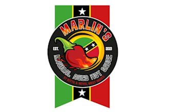 design marlin magical hot sauce logo