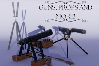 model guns, weapons, props and more