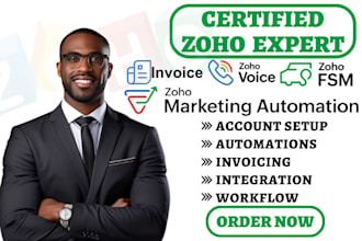 setup zoho fsm zoho invoice zoho salesiq zoho voice zoho marketing automation