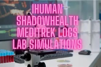 do ihuman, shadow health, focused note, lab simulations, practinum, case studies