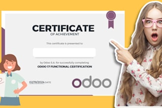 provide training to help you achieve odoo v17, v18 certification