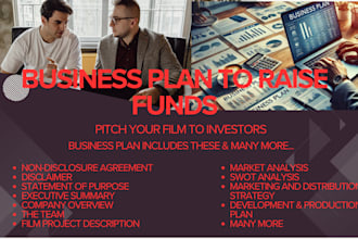 craft a professional film business plan and pitch deck with ROI projections