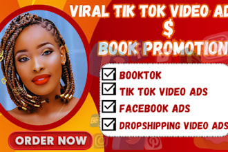 create tik tok video ads book promotion ebook tiktok video on booktok ig reels