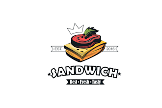 make unique sandwich and restaurant logo