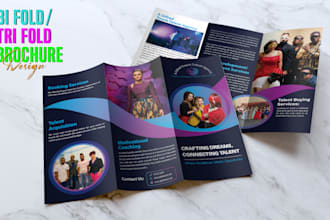 design bifold, trifold brochure, flyers, and graphic design