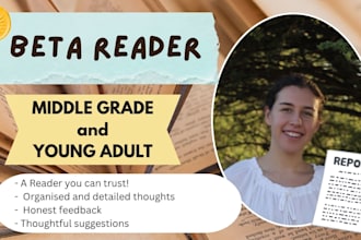 beta read your middle grade and ya manuscript