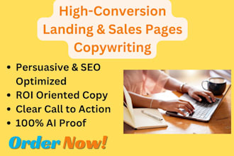 write a high converting copy for landing page and sales page