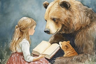 watercolor children book illustration