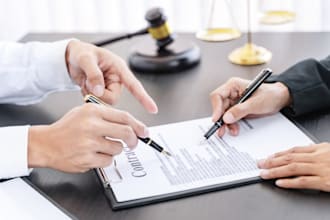 make a professional review and draft contracts and agreements