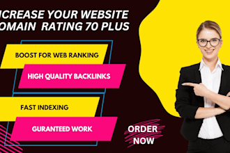 increase DR ahrefs domain rating dr 70 using high authority backlinks