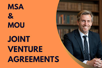 draft professional msa agreements and joint venture mous effortlessly