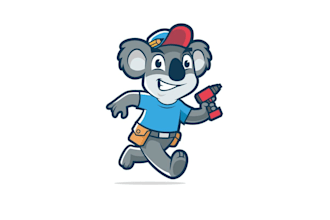 design wonderful koala mascot logo