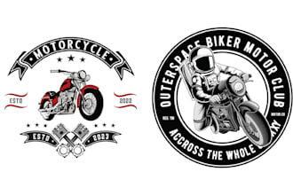 make amazing custom classic engine motorcycle logo