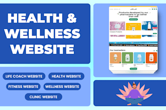 design consulting website for health and wellness, medical website