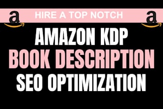 write SEO book description, optmizing keyword, book blurb for amazon kdp