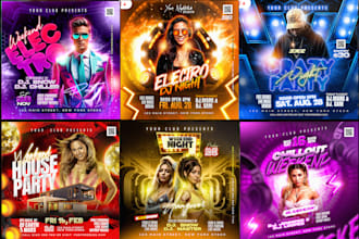 design party flyer, club, dj, hip hop, music, event flyer, business flyer