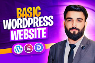 create basic wordpress website or website landing page