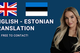 proofread or translate from english to estonian