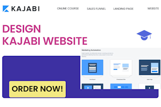 build kajabi website, kajabi online course or landing page in 24 hours