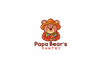 design wonderful papa bear logo