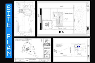 draw site plan, architect permit plans and permit drawing for city permit