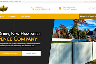 design a fencing, contractor, patio, wordpress website