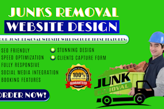 build junk removal website handyman website cleaning website for junk removal