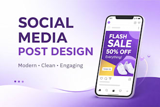 design modern and eye catching social media posts for your brand