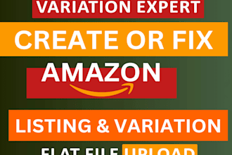 create amazon fba product listing and variation or fix error