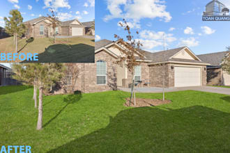 add grass real estate photos