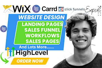 design wix website redesign carrd landing page design carrd website clickfunnels