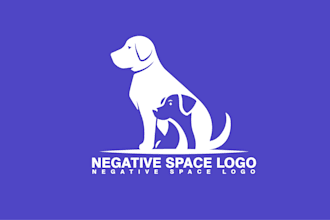 design a modern and minimalist negative space logo