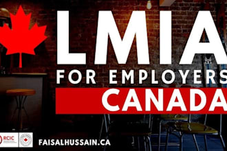 assist with lmia application, job research, job application, work permit
