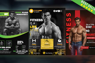 professional gym flyer and poster design fitness marketing