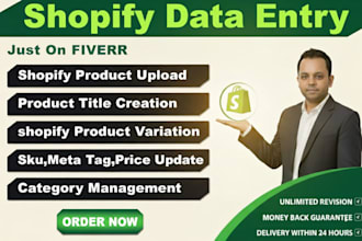 do shopify product uploads and data entry management