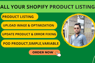 do shopify product uploads and data entry management