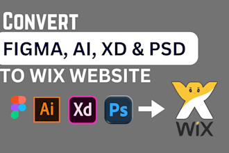 do figma to wix, landing page, redesign and wix online store website
