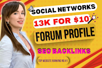 do social networks 13000 forum profile  SEO backlinks top website ranking