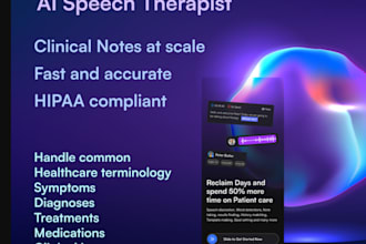 build telehealth ai app, telemedicine ai chatbot, medical app,hippa, ehr