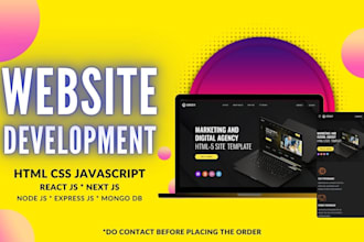 be your front end web developer using html, css, react js, next js, tailwind css