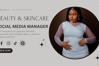 beauty and skincare social media manager, instagram posts content creator