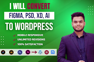 convert figma to wordpress psd to wordpress using elementor pro