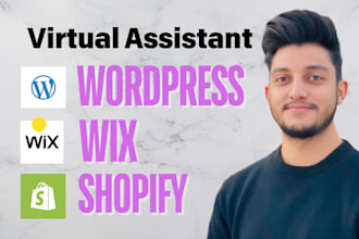 personal,executive wix shopify wordpress virtual assistant, support maintenance